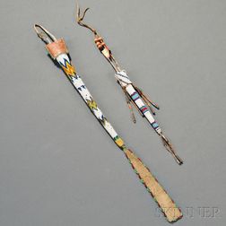 Two Plains Beaded Hide Awl Cases